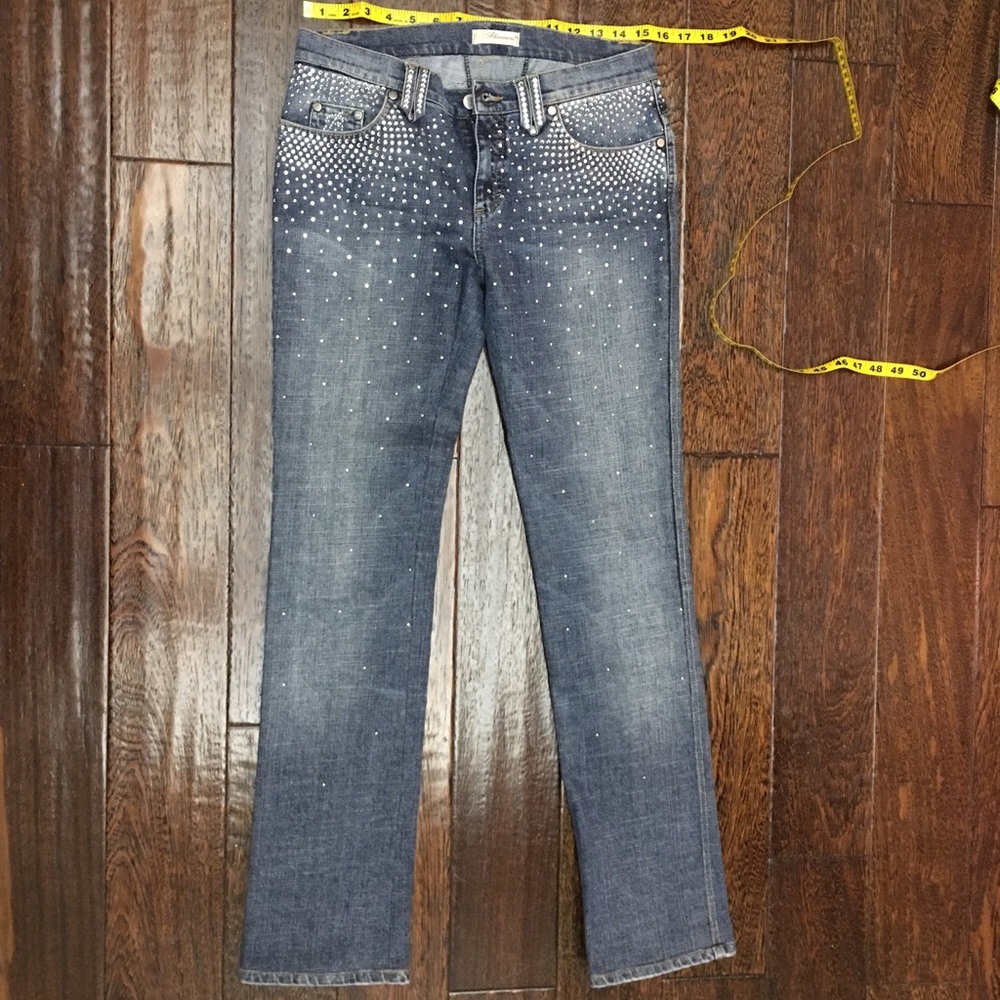 $1255 Blumarine 🕊Swarovski Covered Jeans 👖 ❤️ FR - Picture 5 of 8